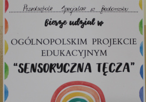 Ogólnopolski Projekt Edukacyjny "Sensoryczna Tęcza"